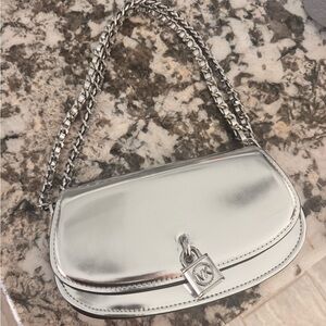 Michael Kors Silver Mila Bag